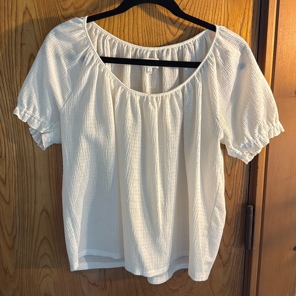 Madewell flowy white blouse